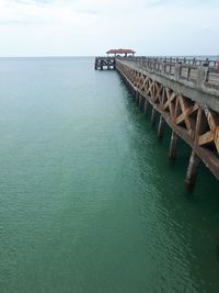Pier over sea against sky