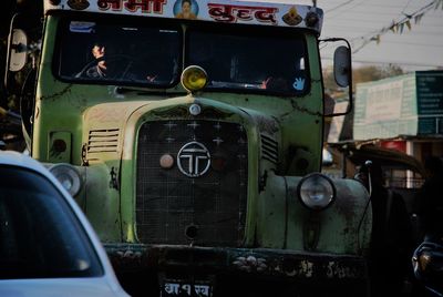 Close-up of abandoned truck