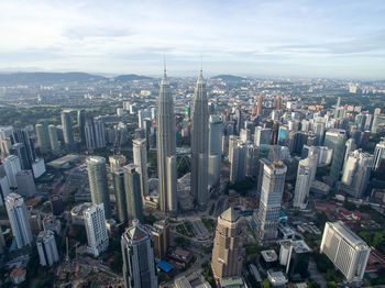 High angle view of cityscape