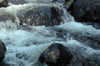 Scenic view of waterfall