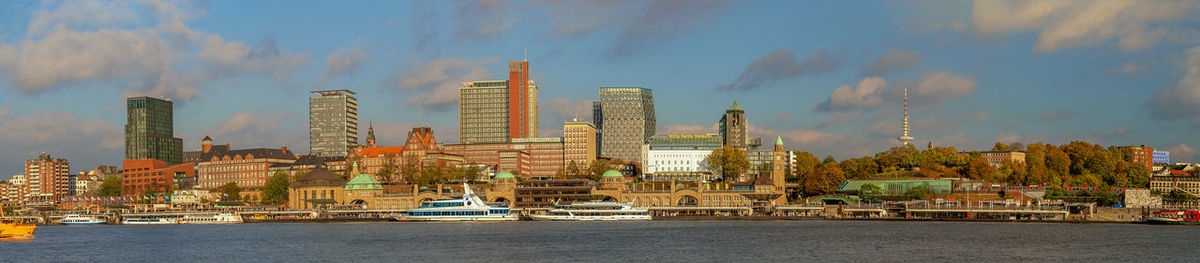 Panoramic view of buildings against sky