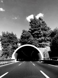 Road in tunnel