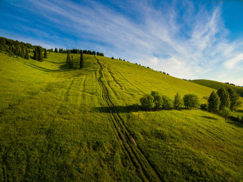 Scenic view of landscape against sky