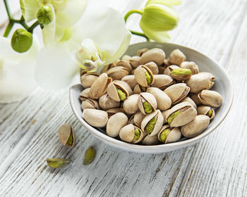 Bowl with pistachios