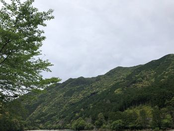 Low angle view of mountains against sky