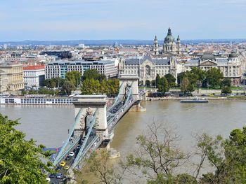 Chain bridge in budapest, hungary