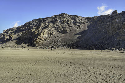 Scenic view of desert against sky