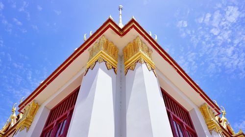 Low angle view of traditional building against sky