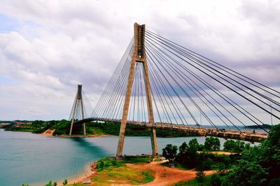 View of bridge over river