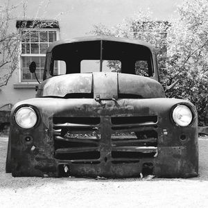 Close-up of abandoned vintage car