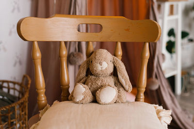 Stuffed bunny toy in the children's room