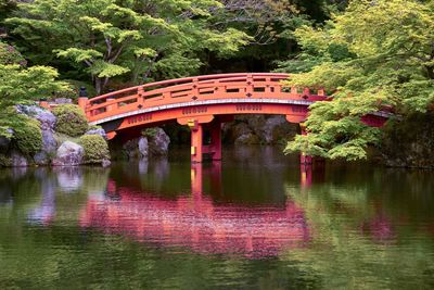 View of bridge over river