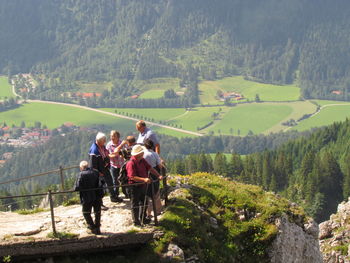 People walking on field