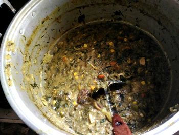 Close-up of soup in bowl