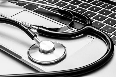 Close-up of laptop keyboard