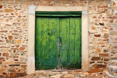 Close-up of closed door