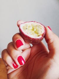 Cropped hand holding ice cream