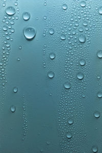 Full frame shot of raindrops on wall