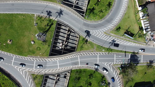 High angle view of cityscape