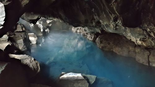 Rock formations in sea