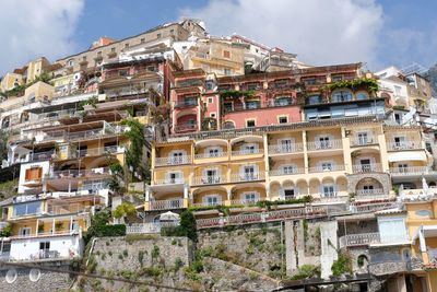 Low angle view of buildings in city