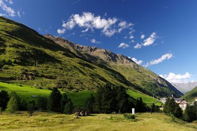 Scenic view of mountain against sky