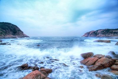 Scenic view of sea against sky