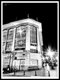 View of illuminated building at night