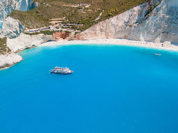 High angle view of sea