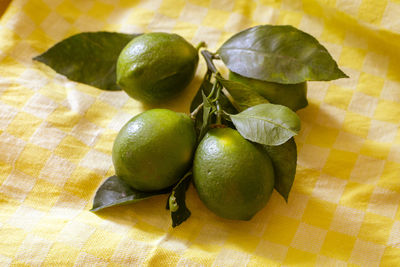 Close-up of fruits on table