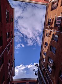 Low angle view of buildings against sky