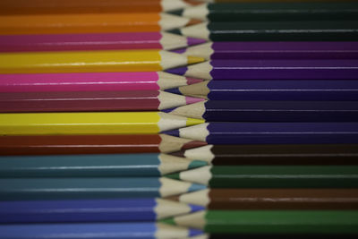 Close-up of colored pencils