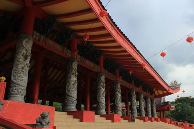 Low angle view of traditional building against sky