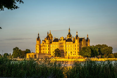 Last golden light in historic building