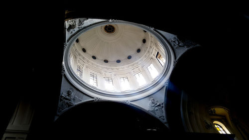 Low angle view of illuminated dome