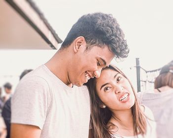 Portrait of smiling young couple