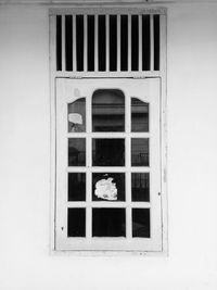 Closed window of house