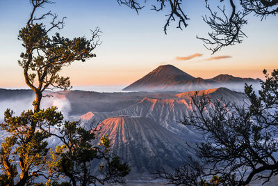 Scenic view of landscape during sunset