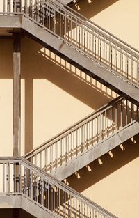 Low angle view of metal stairs 