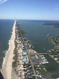 High angle view of sea