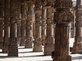 Patterned colonnade in historic building