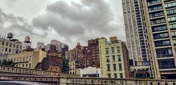 Low angle view of buildings against sky