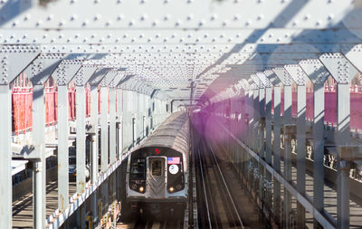 Train at railroad station