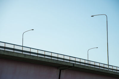 Low angle view of bridge against clear sky