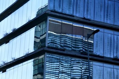 Low angle view of modern building in city