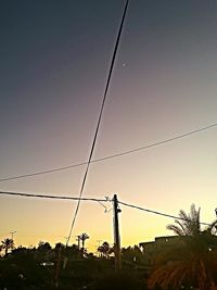 View of trees against clear sky