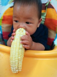 Close-up of baby boy