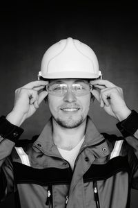 Portrait of engineer wearing hardhat