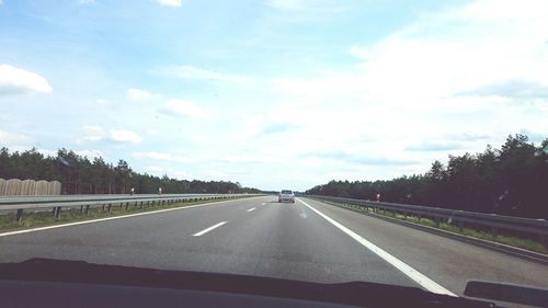 Road passing through landscape