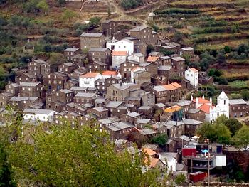 High angle shot of townscape